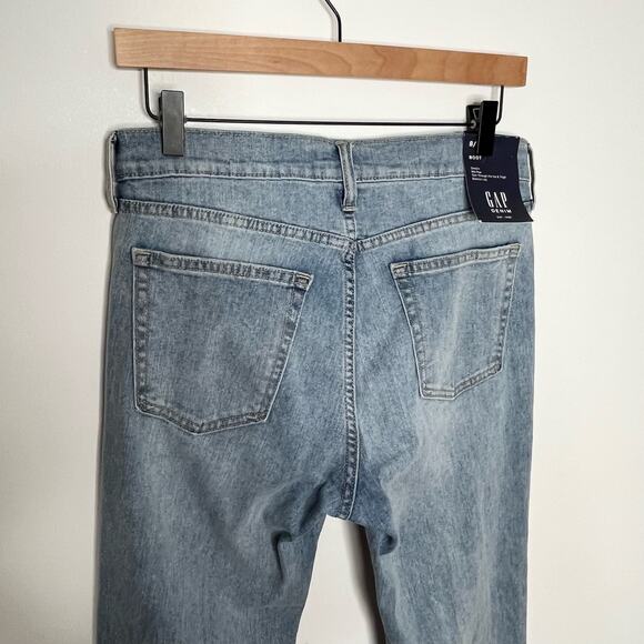 Gap Denim Womens Boot Cut Jeans 8/29 Light Wash Mid Rise Stretch Denim - Picture 6 of 12